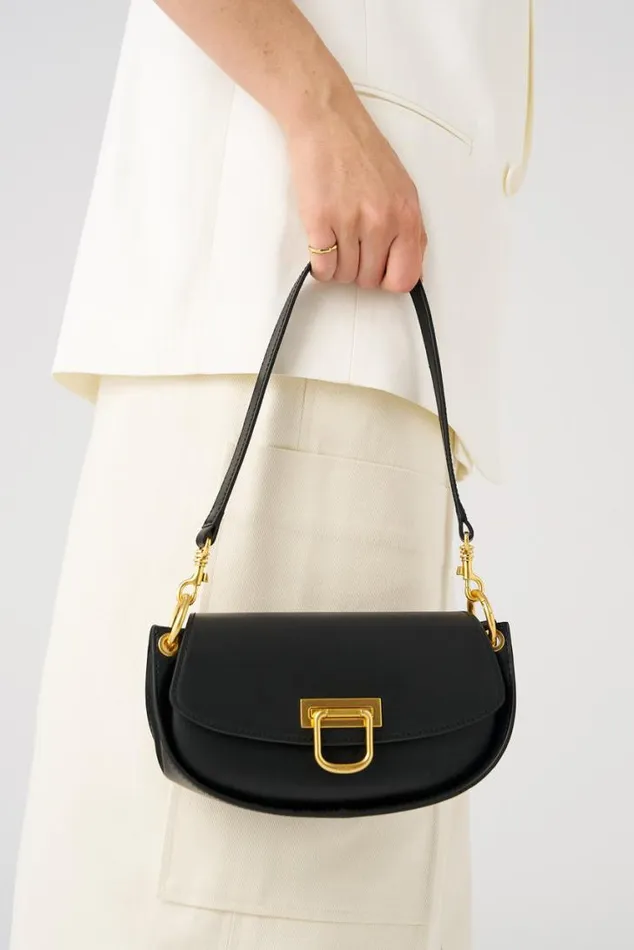 Oroton Baguette Bags Colt Small Baguette Black 8211 Women