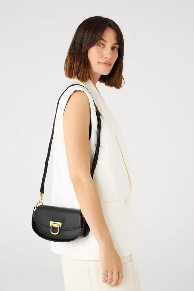 Oroton Baguette Bags Colt Small Baguette Black 8211 Women