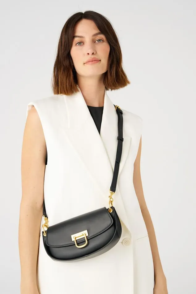 Oroton Baguette Bags Colt Small Baguette Black 8211 Women