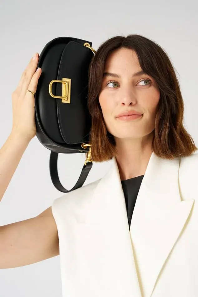 Oroton Baguette Bags Colt Small Baguette Black 8211 Women