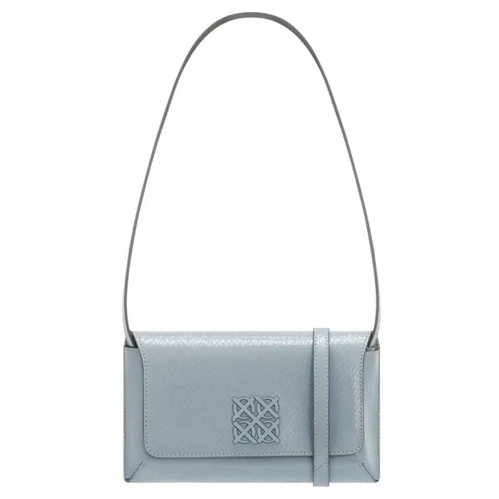 Oroton Baguette Bags Della Texture Small Baguette Dusk Blue 8211 Women