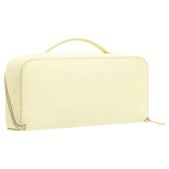 Oroton Beauty Cases Fife Texture Medium Beauty Case Lemon Butter 8211 Accessories