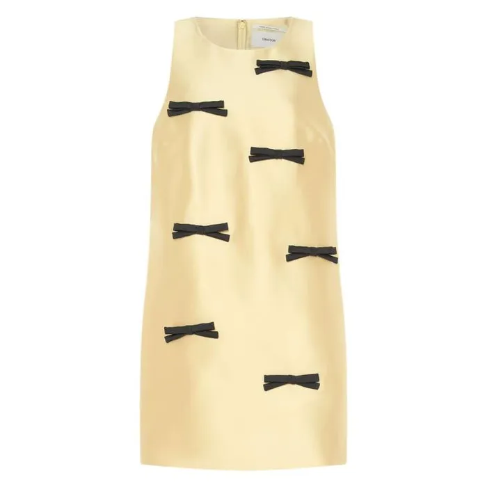 Oroton Dresses Bow Detail Shift Dress Lemon Zest 8211 Women