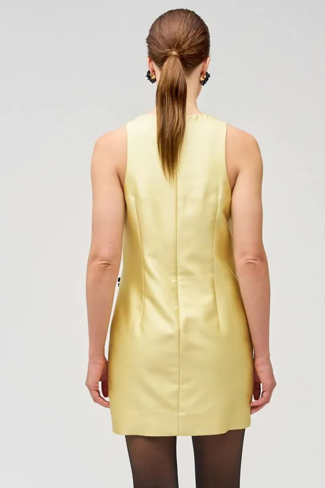 Oroton Dresses Bow Detail Shift Dress Lemon Zest 8211 Women