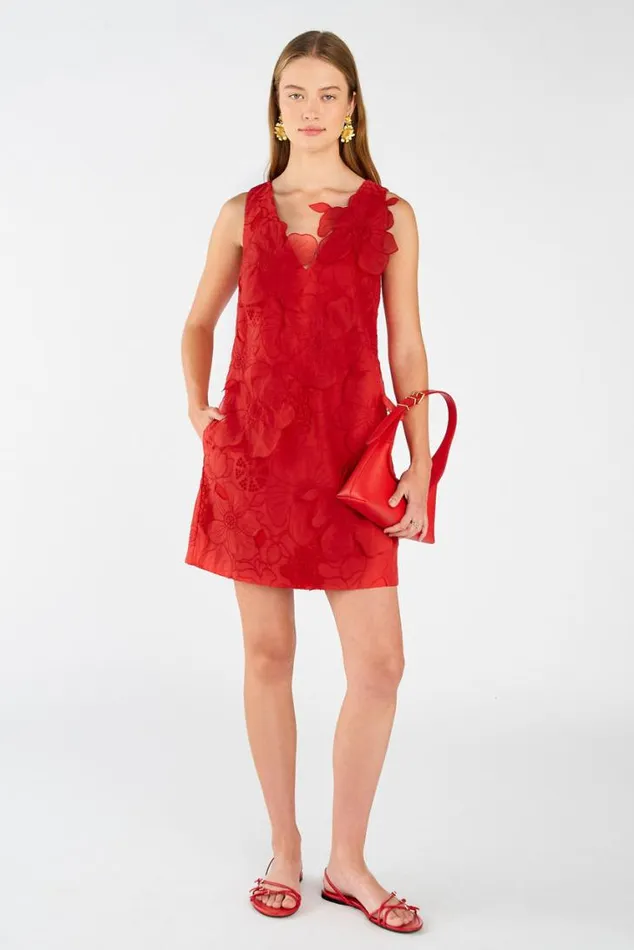 Oroton Dresses Lace Shift Dress Poppy 8211 Women