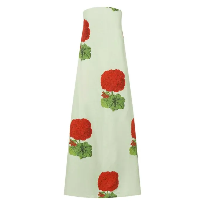 Oroton Dresses Posie Geranium Print Gown Sea Spray 8211 Women