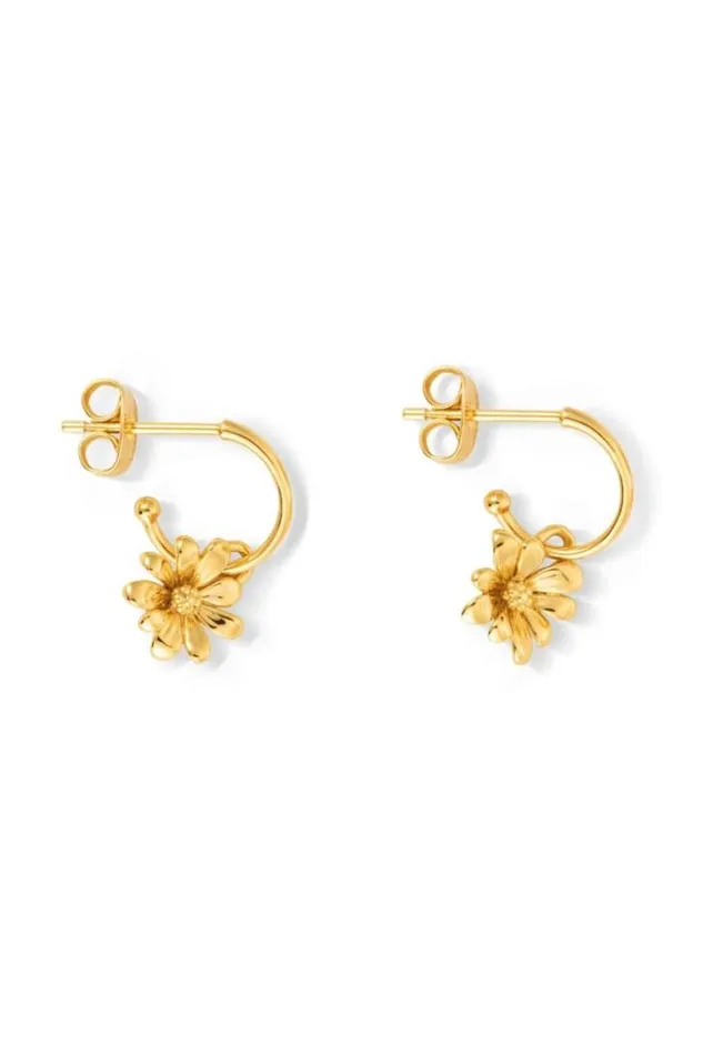 Oroton Earrings Daisy Hoops 18k Gold 8211 Jewellery