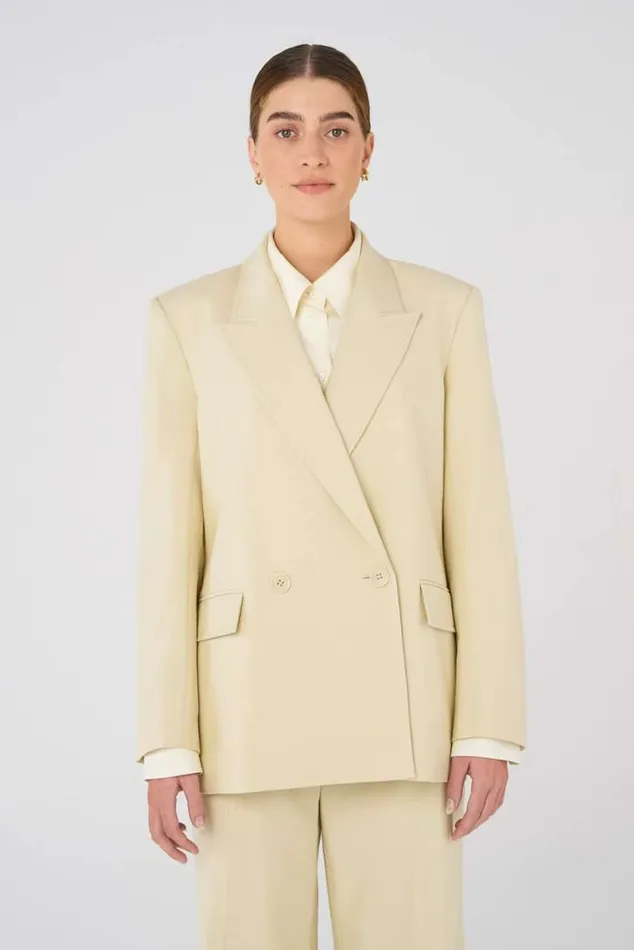 Oroton Jackets and Outerwear Blazer Almond 8211 Women
