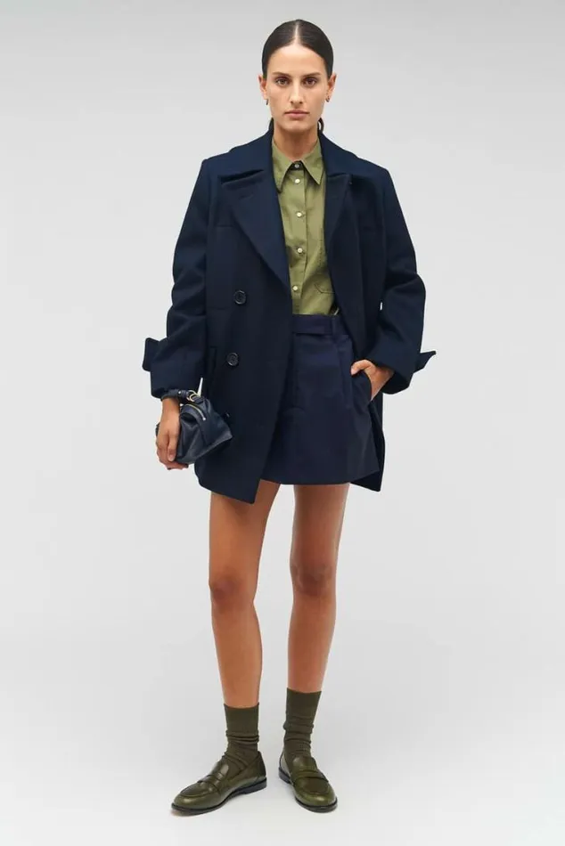 Oroton Jackets and Outerwear Double Breasted Pea Coat North Sea 8211 Women