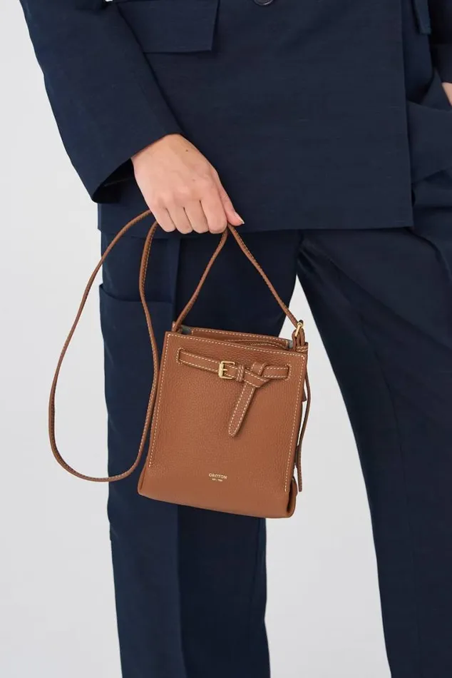 Oroton Mini Bags Margot Tiny Bucket Bag Whiskey 8211 Women