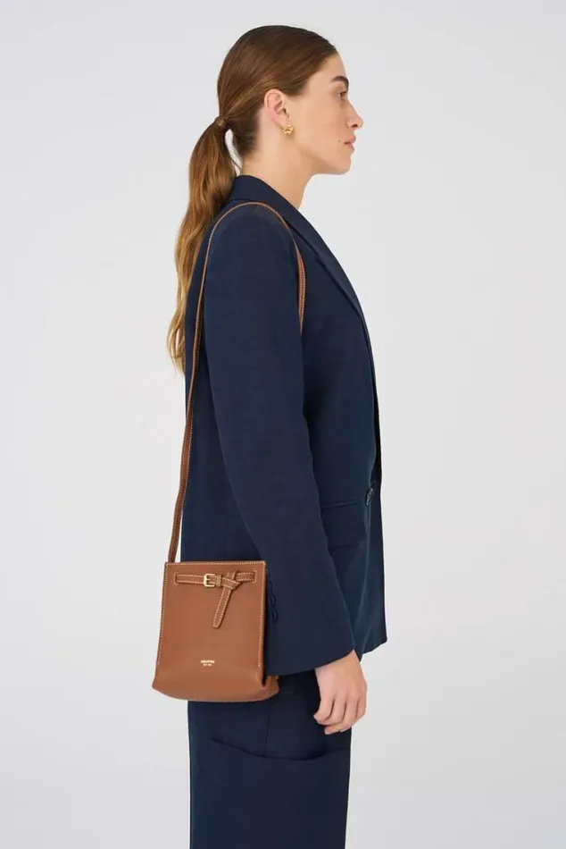 Oroton Mini Bags Margot Tiny Bucket Bag Whiskey 8211 Women