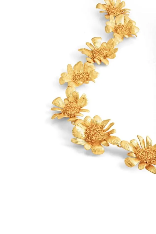 Oroton Necklaces Peony Necklace Worn Gold 8211 Jewellery