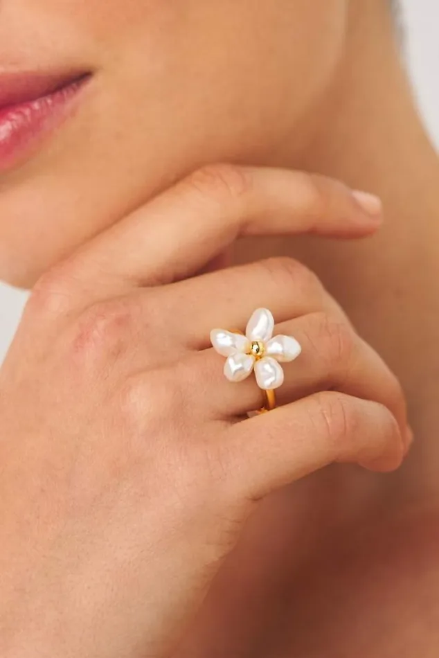 Oroton Rings Posy Ring Goldwhite 8211 Jewellery