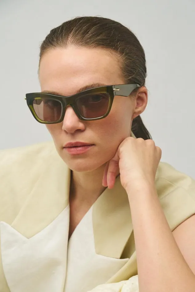 Oroton Sunglasses Sebes Sunglasses Dark Olive 8211 Accessories