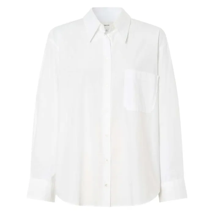 Oroton Tops Poplin Long Sleeve Shirt White 8211 Women