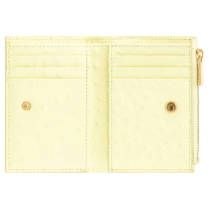 Oroton Wallets Jemima Texture 10 Credit Card Mini Zip Wallet Lemon Butter 8211 Accessories