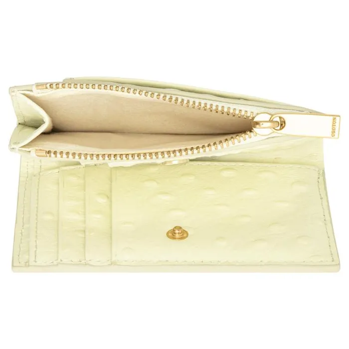 Oroton Wallets Jemima Texture 10 Credit Card Mini Zip Wallet Lemon Butter 8211 Accessories