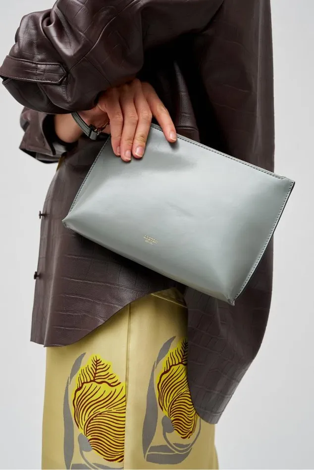 Oroton Wallets Mia Pouch Grey Flannel 8211 Accessories