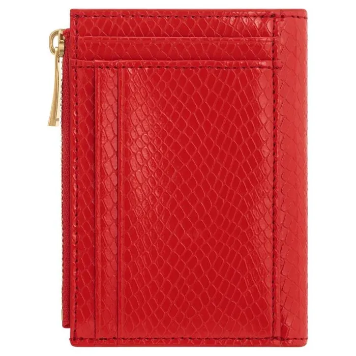 Oroton Wallets Mia Texture 10 Credit Card Mini Zip Wallet True Red 8211 Accessories