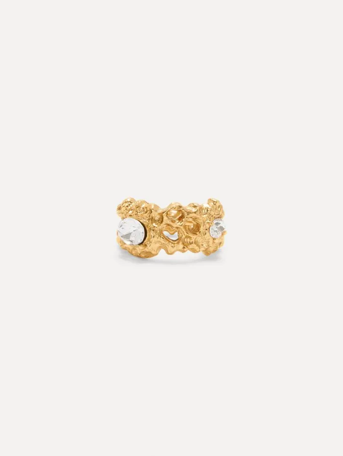 Oscar De La Renta Coral Ring Crystal Women Rings