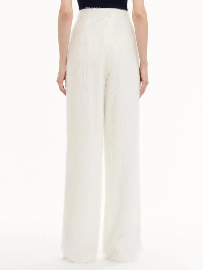 Oscar De La Renta Fringe Fil Coup Wide Leg Pant Ivory Women Pants and Skirts Oscar De La Renta Fringe Fil Coup Wide Leg Pant Ivory Women Pants and Skirts