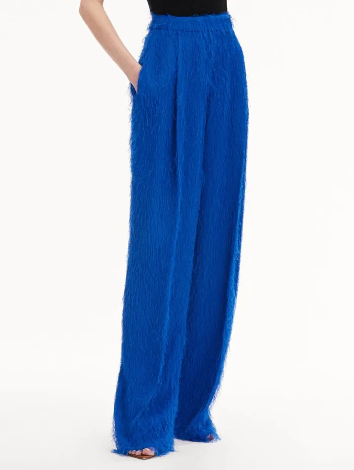 Oscar De La Renta Fringe Fil Coup Wide Leg Pant Lapis Women Pants and Skirts