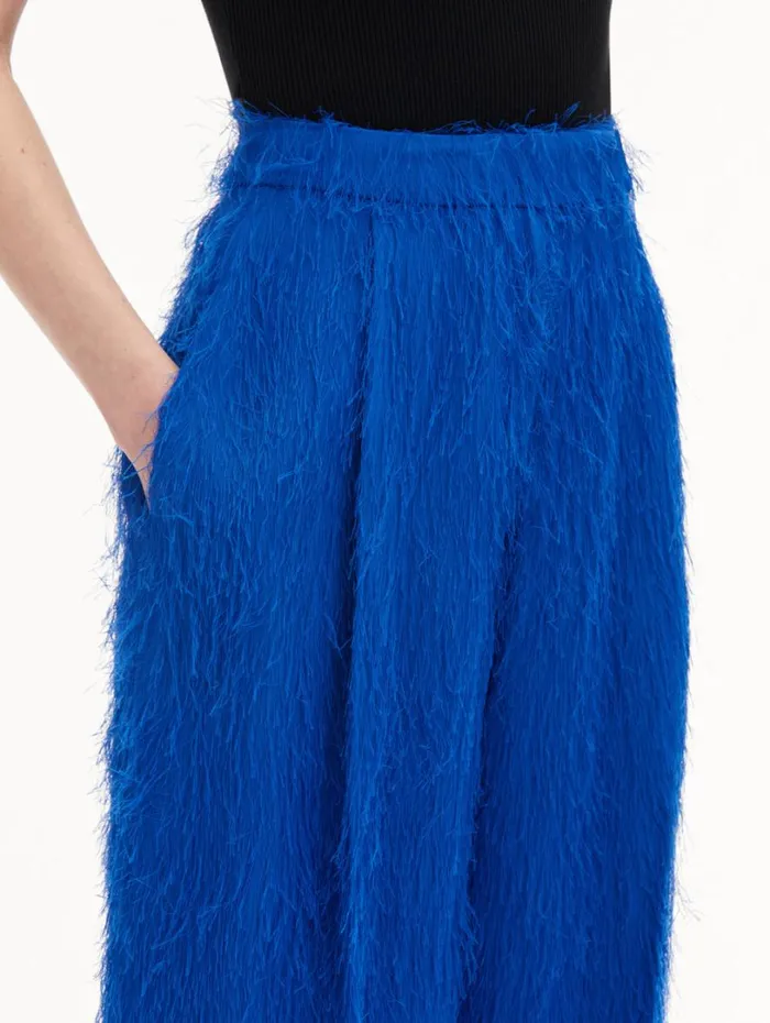 Oscar De La Renta Fringe Fil Coup Wide Leg Pant Lapis Women Pants and Skirts