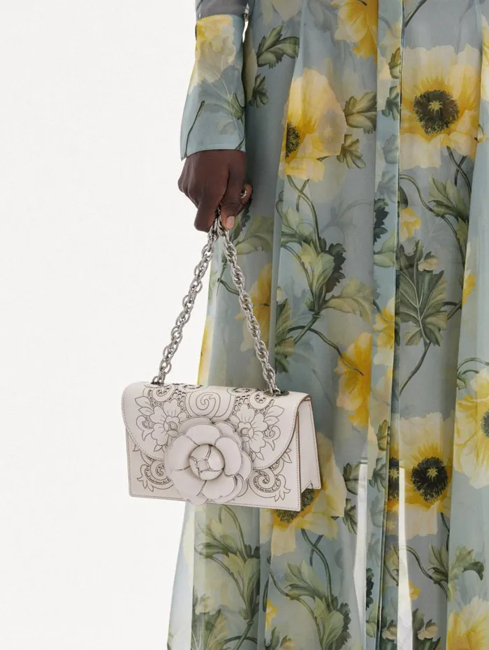 Oscar De La Renta Laser Cut TRO Bag Ivory Women Handbags Oscar De La Renta Laser Cut TRO Bag Ivory Women Handbags