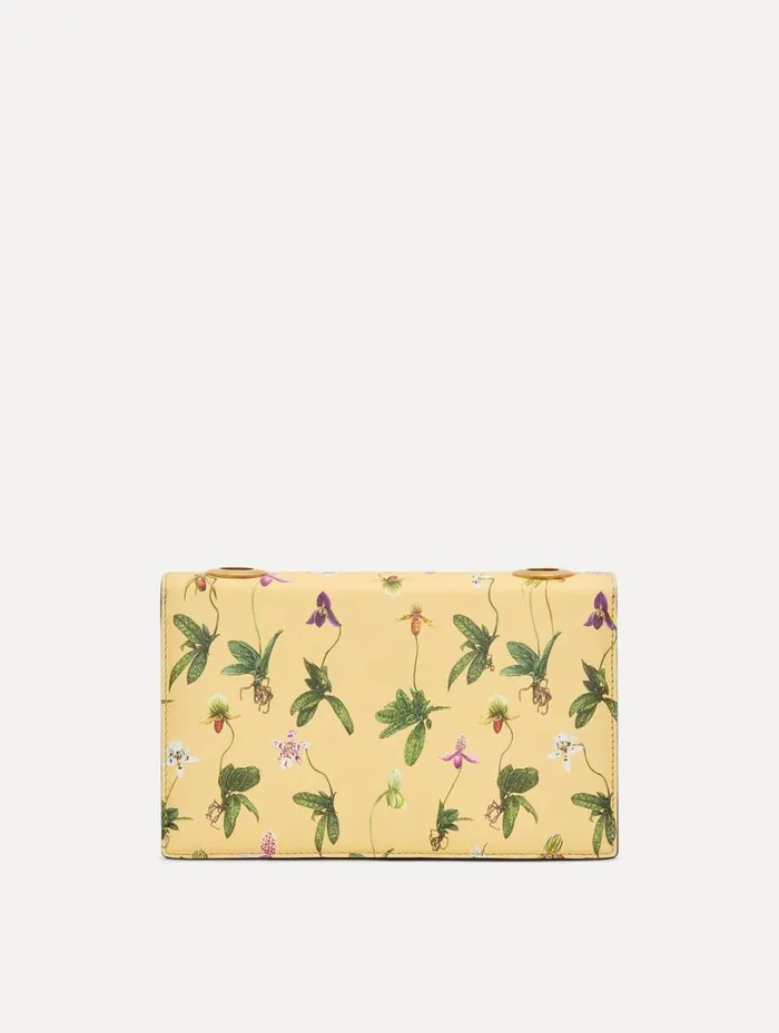 Oscar De La Renta Orchid Printed TRO Bag Butter Women Handbags