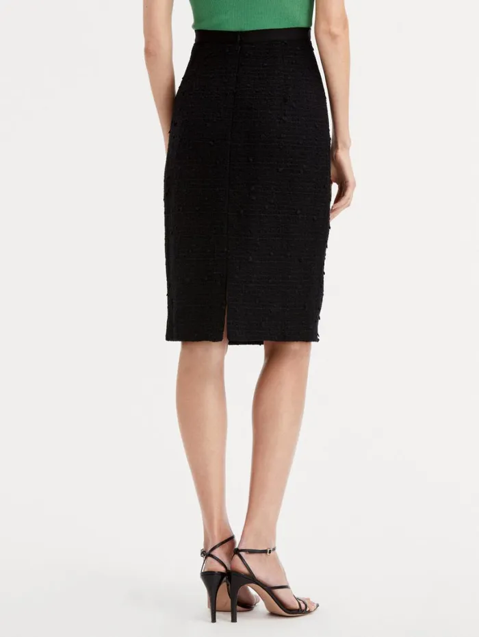 Oscar De La Renta Ribbon Tweed Pencil Skirt Black Women Pants and Skirts Oscar De La Renta Ribbon Tweed Pencil Skirt Black Women Pants and Skirts