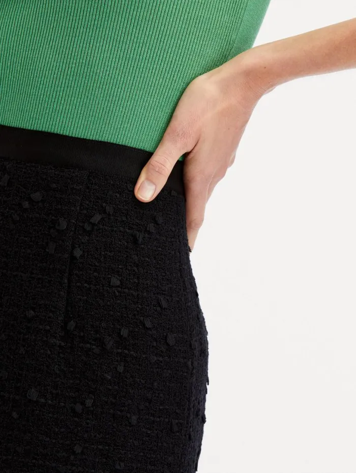 Oscar De La Renta Ribbon Tweed Pencil Skirt Black Women Pants and Skirts Oscar De La Renta Ribbon Tweed Pencil Skirt Black Women Pants and Skirts