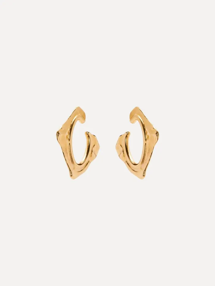 Oscar De La Renta Small Abstract O Hoop Earrings Gold Women Earrings Oscar De La Renta Small Abstract O Hoop Earrings Gold Women Earrings