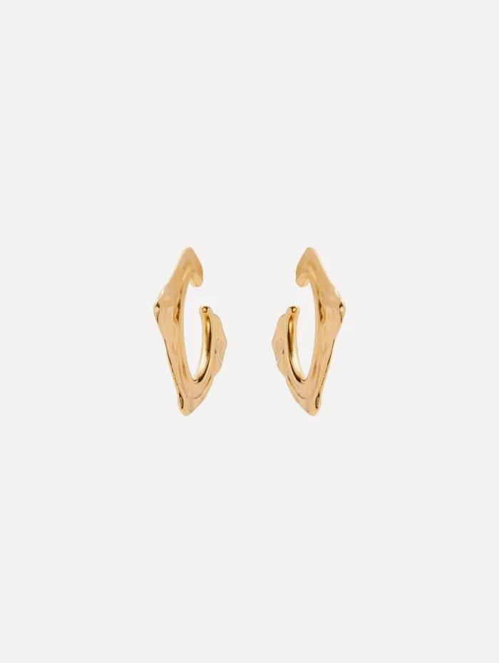 Oscar De La Renta Small Abstract O Hoop Earrings Gold Women Earrings Oscar De La Renta Small Abstract O Hoop Earrings Gold Women Earrings