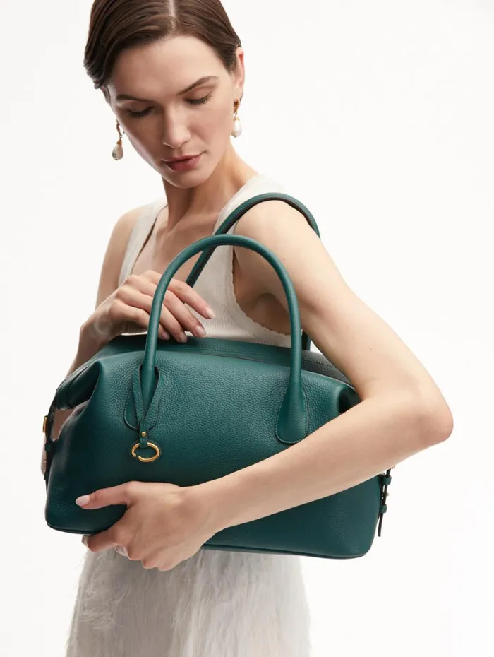 Oscar De La Renta The Dahlia Bottle Green Women Signature Handbags