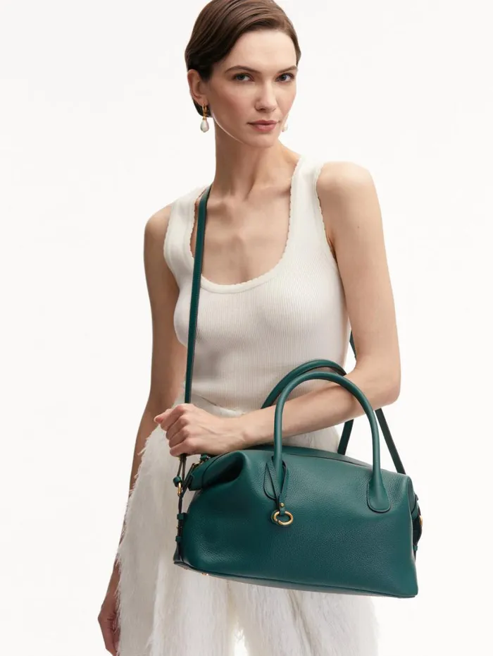 Oscar De La Renta The Dahlia Bottle Green Women Signature Handbags