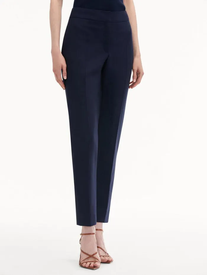 Oscar De La Renta ZipFront Skinny Pant Navy Women Pants and Skirts Oscar De La Renta ZipFront Skinny Pant Navy Women Pants and Skirts