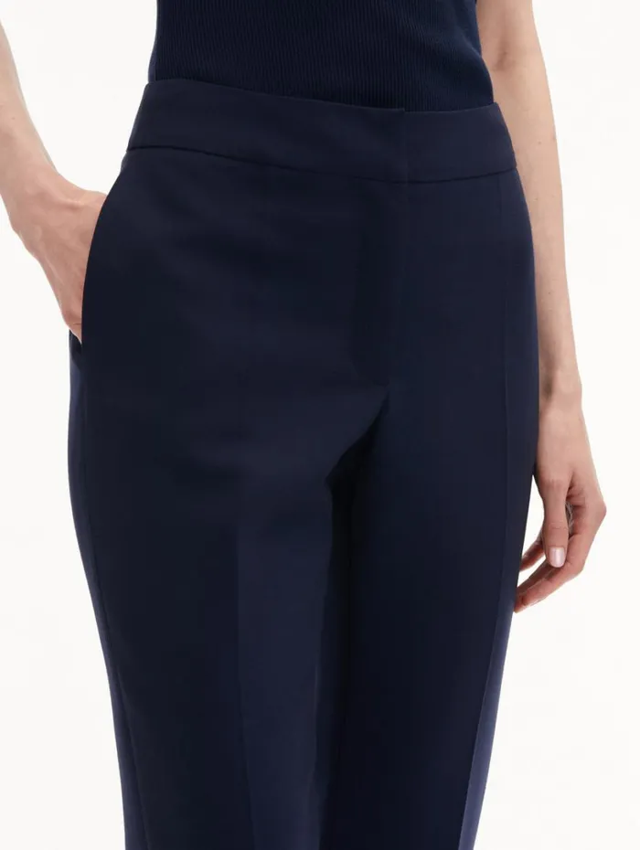 Oscar De La Renta ZipFront Skinny Pant Navy Women Pants and Skirts Oscar De La Renta ZipFront Skinny Pant Navy Women Pants and Skirts