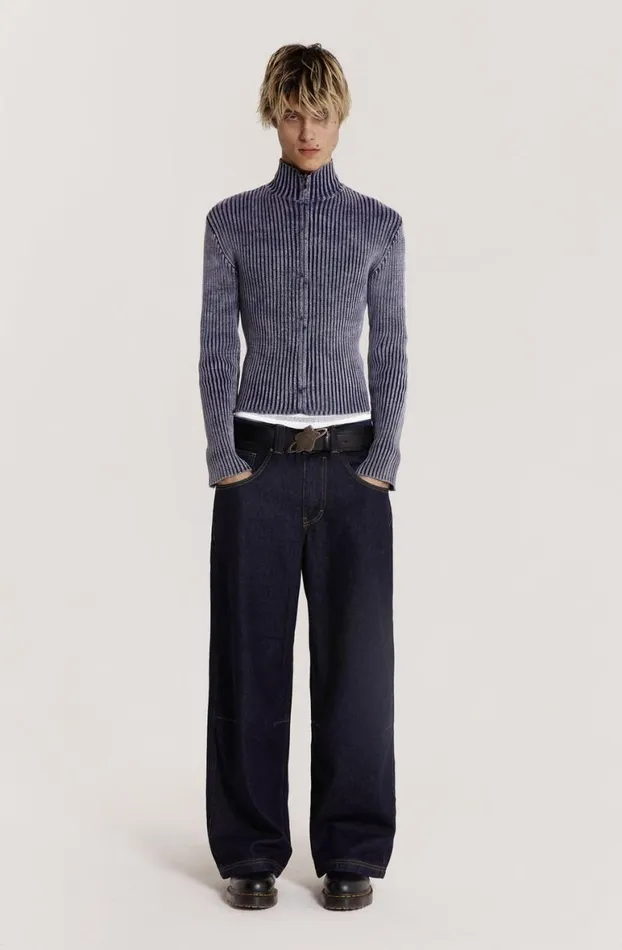 Outerwear Men Jaded London Blue Lucid Knit Track Top