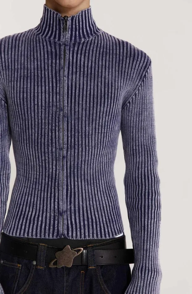 Outerwear Men Jaded London Blue Lucid Knit Track Top