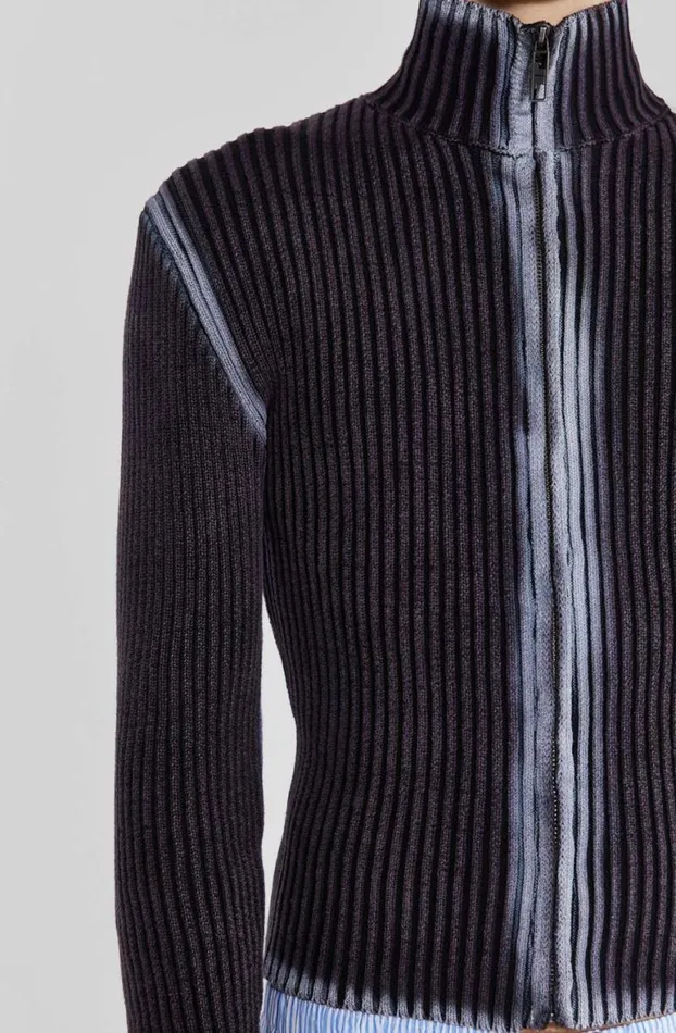Outerwear Men Jaded London Purple Acid Lucid Knit Track Top