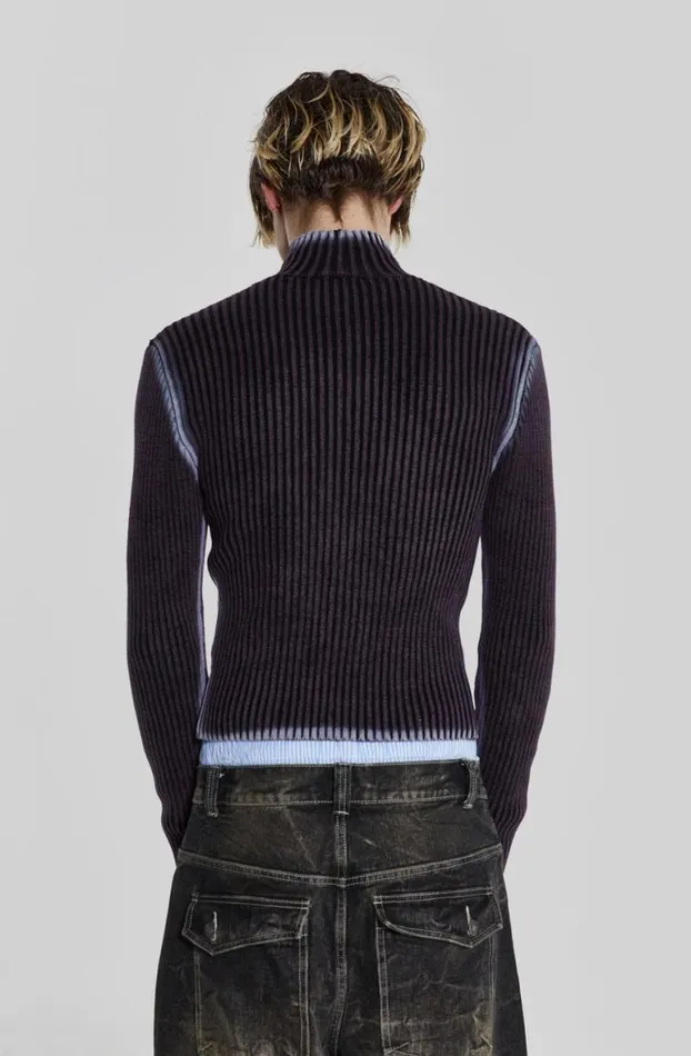 Outerwear Men Jaded London Purple Acid Lucid Knit Track Top