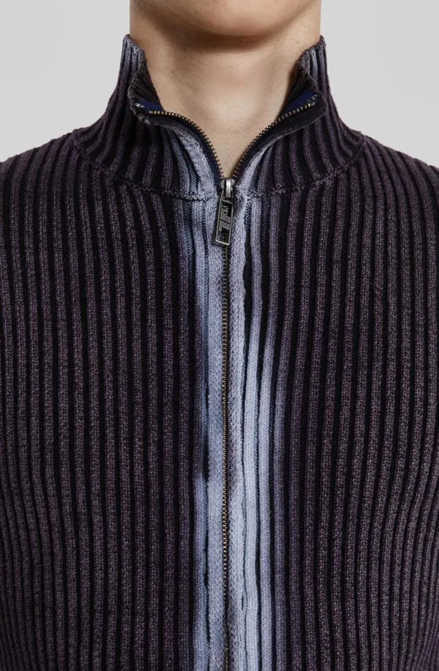 Outerwear Men Jaded London Purple Acid Lucid Knit Track Top