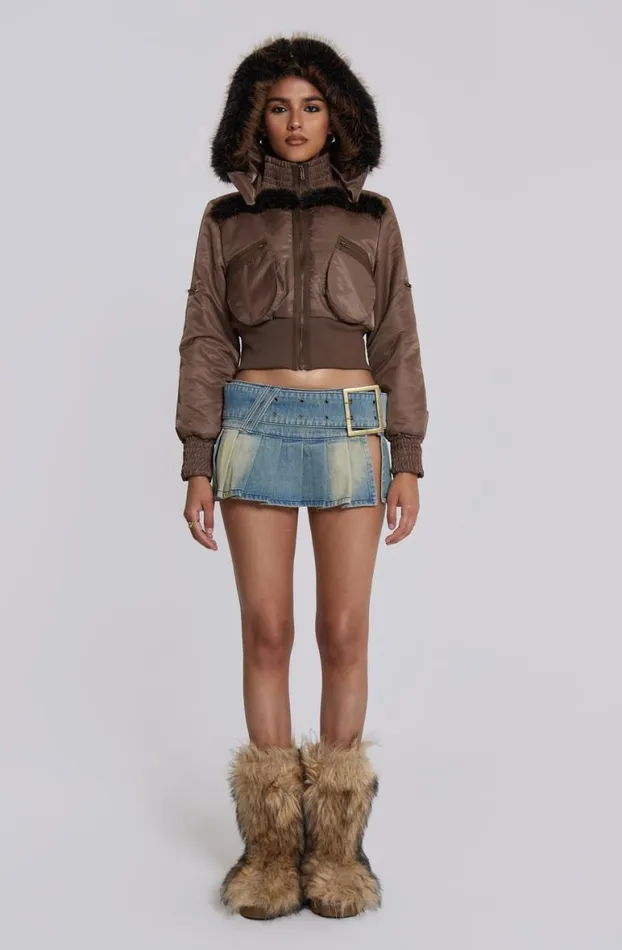 Outerwear Women Jaded London Lennux Faux Fur Bomber Jacket