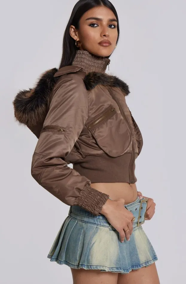 Outerwear Women Jaded London Lennux Faux Fur Bomber Jacket