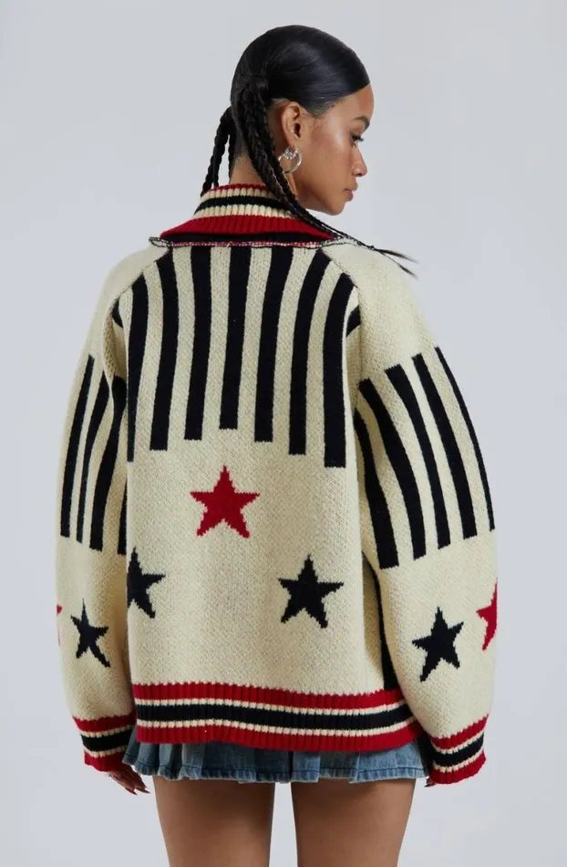 Outerwear Women Jaded London Team 23 Knitted Zip Through