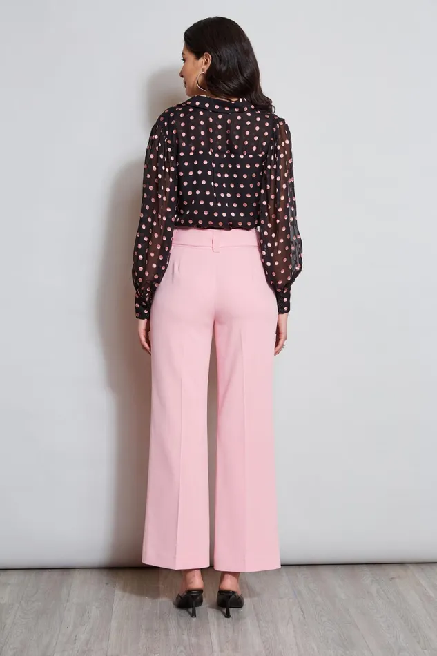 Outlet 8211 Women Bottoms Elie Tahari Belted Crepe Pant Tailor Pink