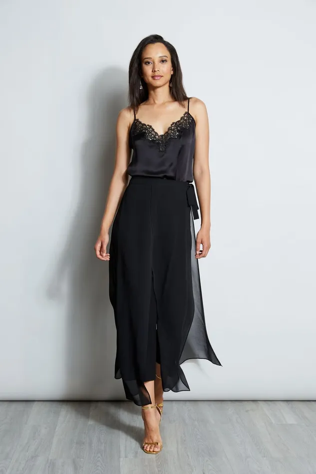 Outlet 8211 Women Bottoms Elie Tahari Overlay Pant Black
