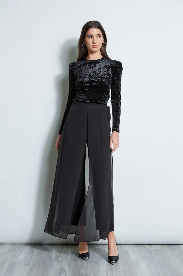 Outlet 8211 Women Bottoms Elie Tahari Overlay Pant Black