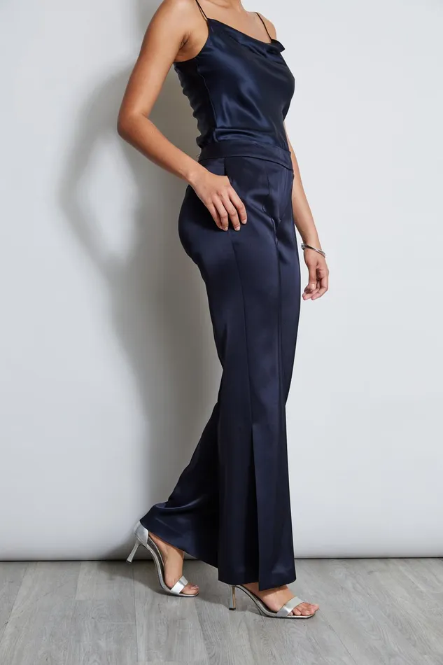 Outlet 8211 Women Bottoms Elie Tahari Satin Side Slit Pant Stargazer
