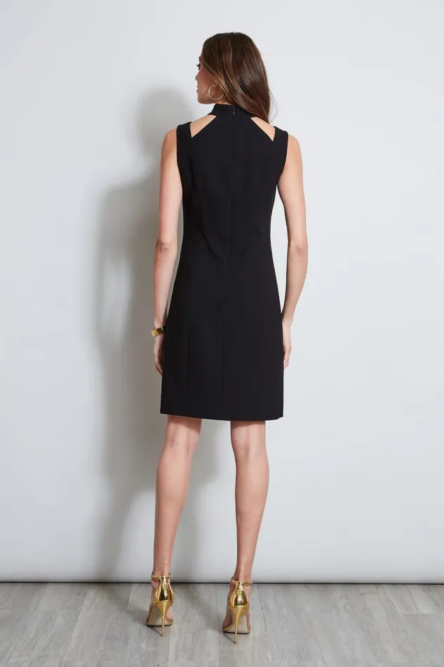 Outlet 8211 Women Dresses and Jumpsuits Elie Tahari Mock Neck Cut Out Dress Black
